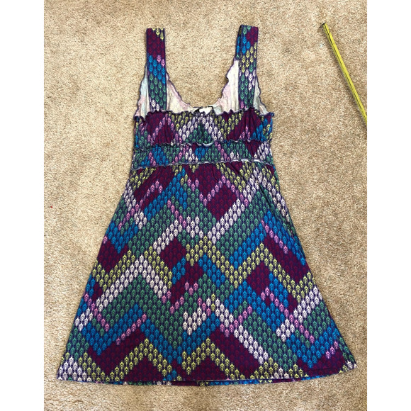 Disney Parks Womens Sleeveless Hidden Mickey‎ Multicolor Dress Size Medium - Picture 2 of 6